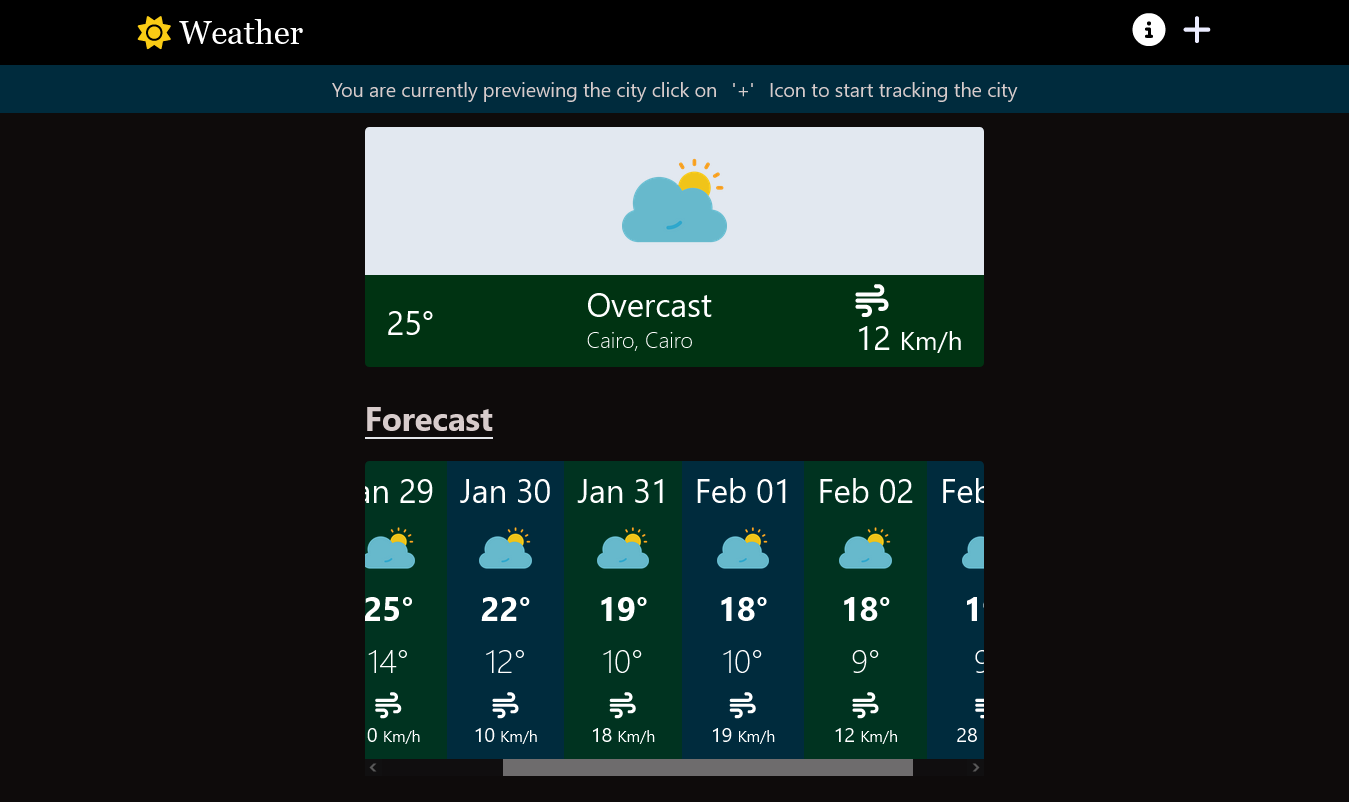 weather app